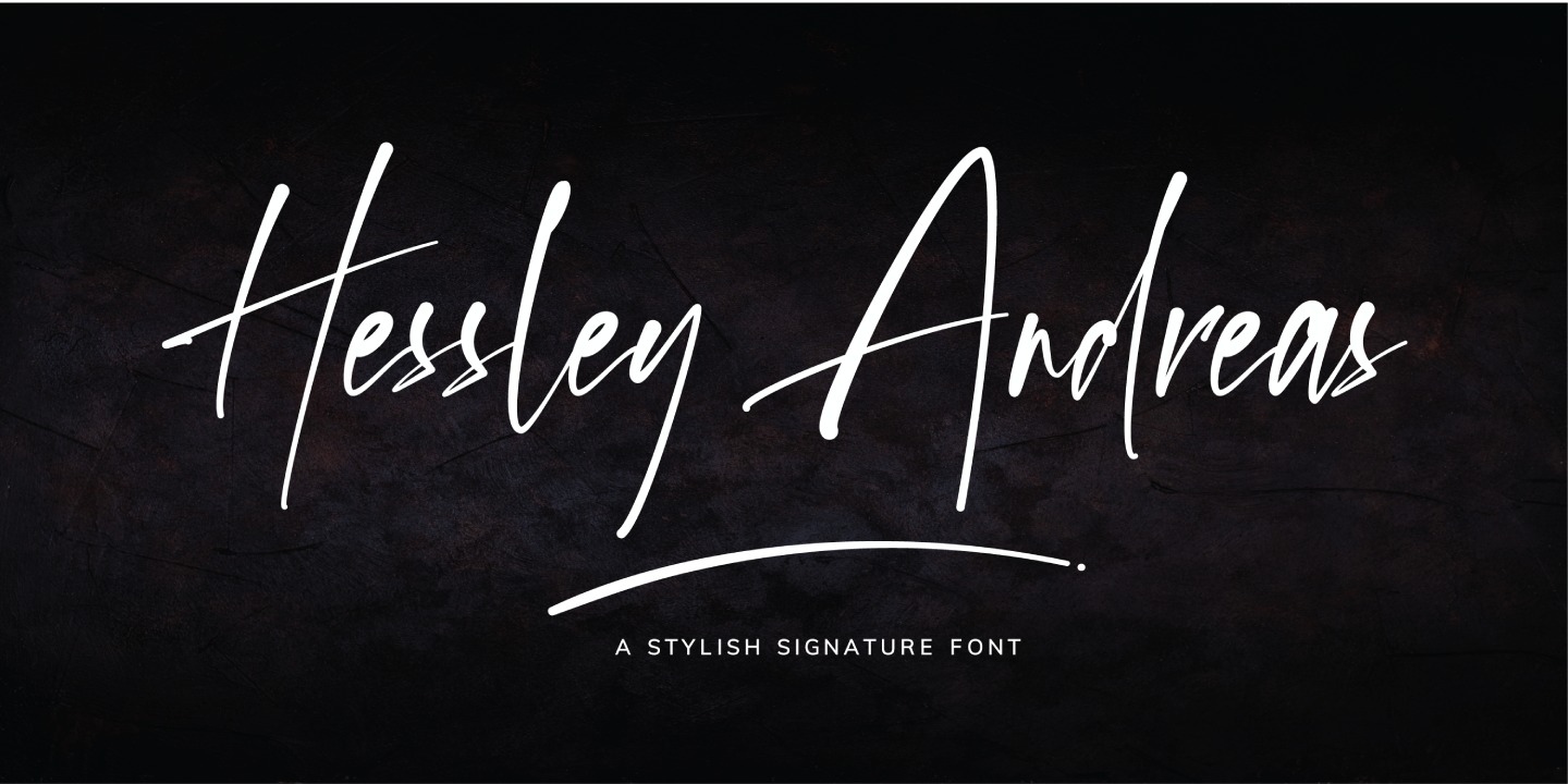 Пример шрифта Hessley Andreas